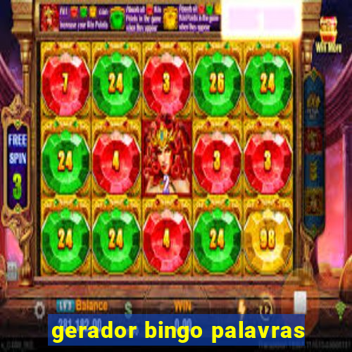 gerador bingo palavras